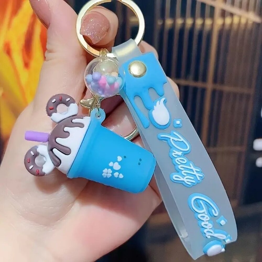 NWT Keychain Bag Charm Frap Disney Ears Blue